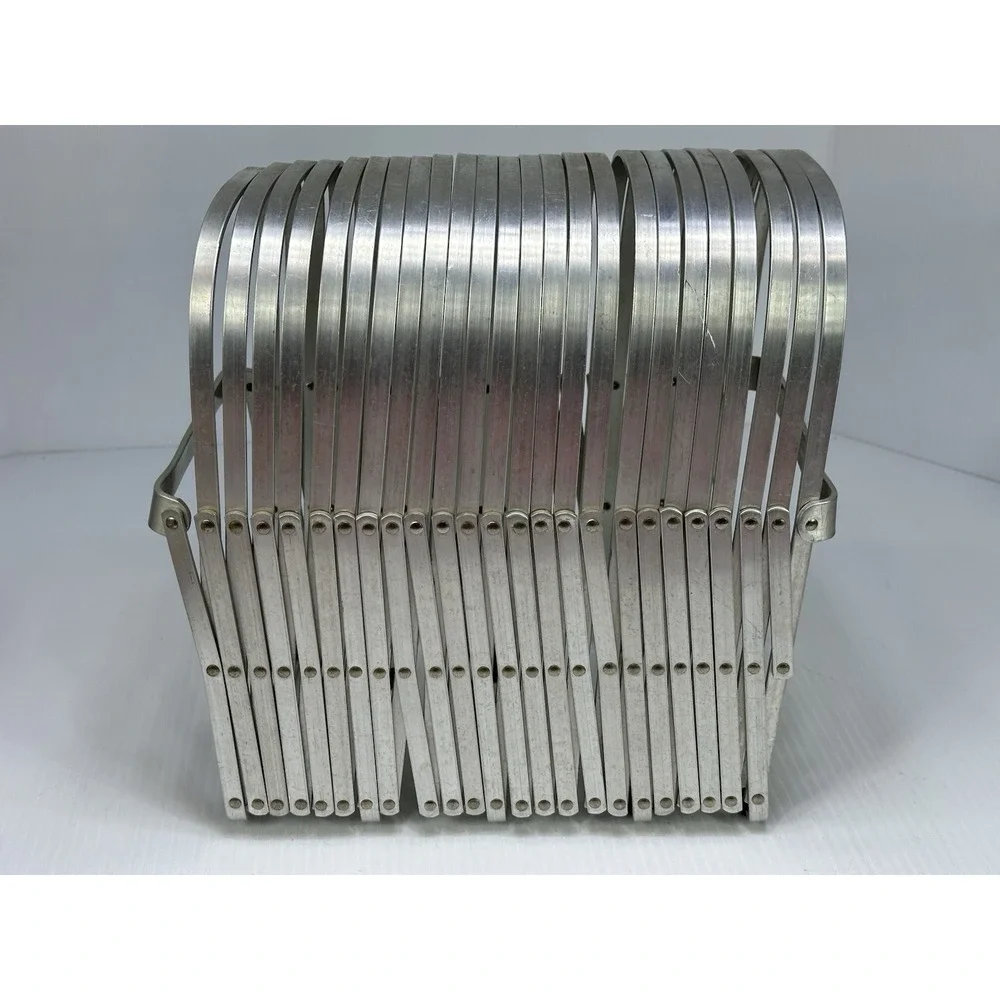 HANDLE EXPANDING FILE HOLDER MAGAZINE RACK EVANS SPECIALTY RECORDS ACCORDING 8'